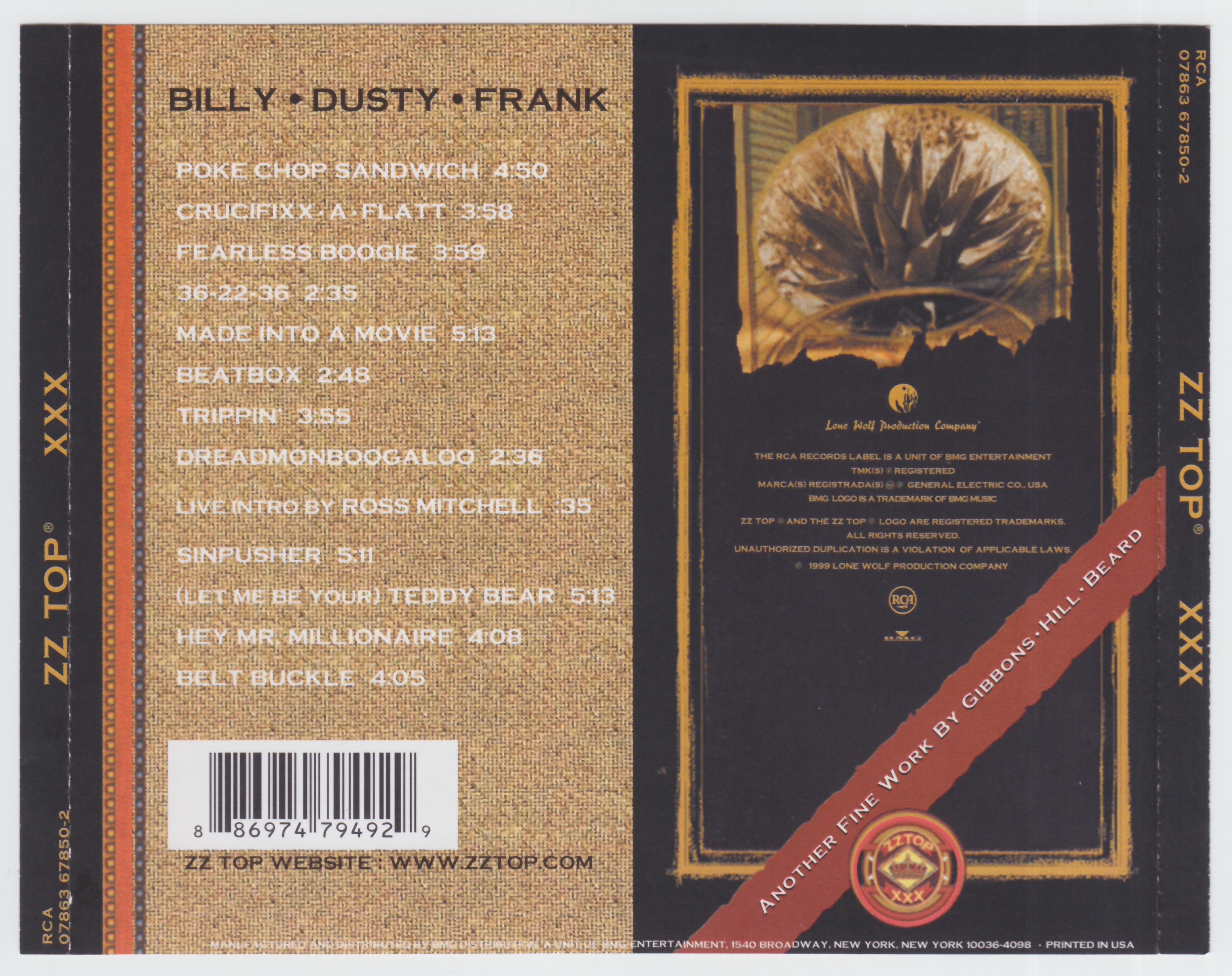 ZZ Top  XXX : Back US